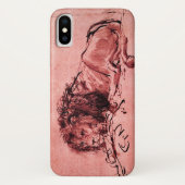 Coques Case-Mate iPhone LE LION DU CAP, Rose antique, Noir (Dos)