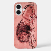 Coques Case-Mate iPhone LE LION DU CAP, Rose antique, Noir (Verso)