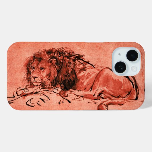 Coques Case-Mate iPhone LE LION DU CAP, Rouge antique, Noir (Verso (horizontal))