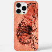 Coques Case-Mate iPhone LE LION DU CAP, Rouge antique, Noir (Verso)