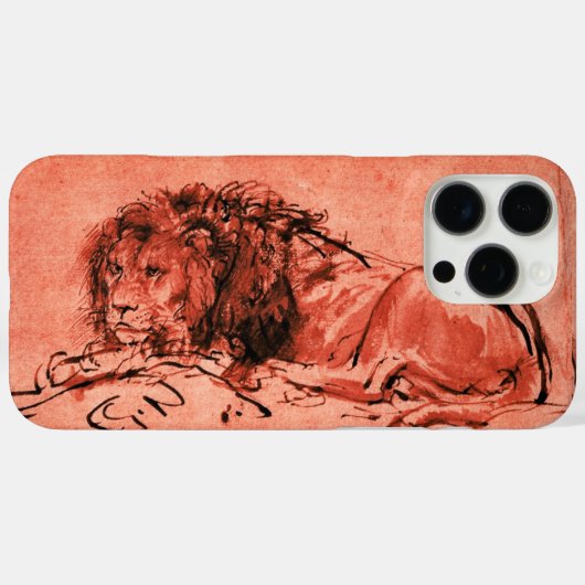 Coques Case-Mate iPhone LE LION DU CAP, Rouge antique, Noir (Verso (horizontal))