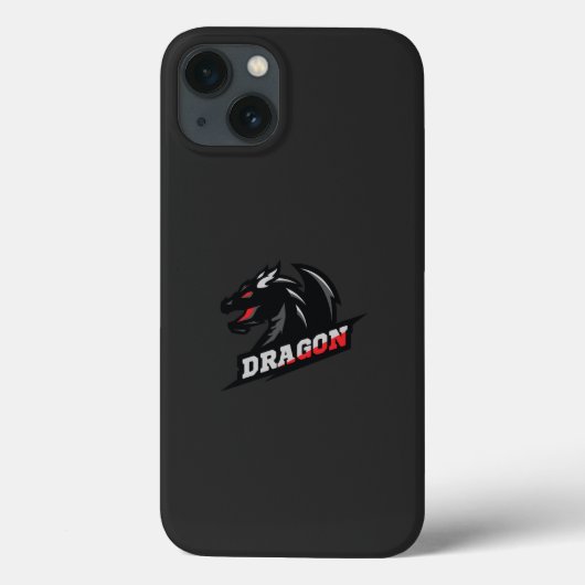 Coques Case-Mate iPhone le logo du dragon sur un arrière - plan noir (Verso)