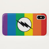 Coques Case-Mate iPhone Le logo Flash Rainbow (Dos (Horizontal))
