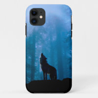 Le loup hurlant dans la nature
