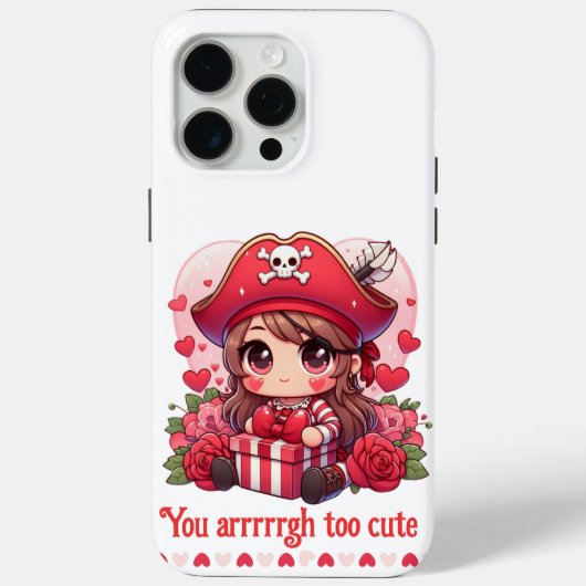 Coques Case-Mate iPhone Le magnifique pirate de la Saint Valentin (Verso)