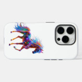 Coques Case-Mate iPhone Le majestueux Neon Horse (Verso (horizontal))
