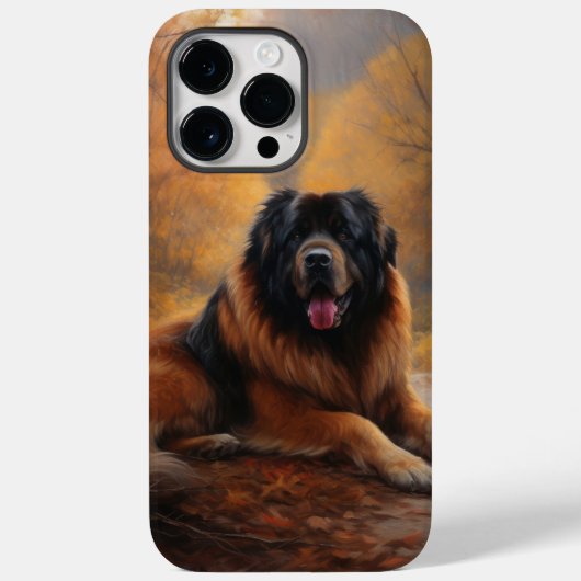 Coques Case-Mate iPhone Le Mastiff tibétain en automne les feuilles automn (Verso)