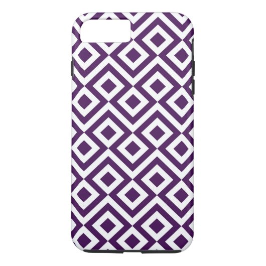 Coques Case-Mate iPhone Le Meandre royal pourpre et blanc (Dos)