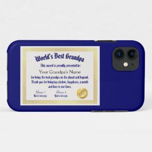Case-Mate iPhone Case Le meilleur certificat grand-père du monde Funny m