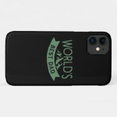 Coques Case-Mate iPhone Le meilleur papa vert et noir du monde (Dos (Horizontal))
