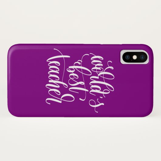 Coques Case-Mate iPhone Le meilleur professeur du monde (Dos (Horizontal))