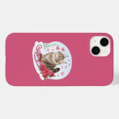 Coques Case-Mate iPhone Le mignon cocon du Maine dans mon Ski (Verso (horizontal))
