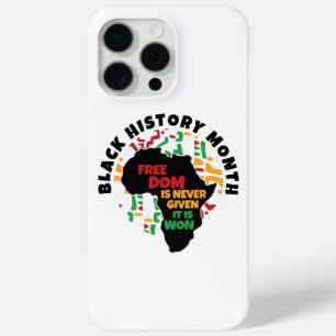 Coque iPhone 15 Pro Max Le Mois de l'Histoire Noire La liberté n'est jamai