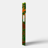 COQUES Case-Mate iPhone LE MONOGRAM DU SHAMROCK ST PATRICK ORANGE GREEN DA (Verso / Droite)