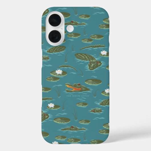 Coques Case-Mate iPhone Le Motif blanc Lotus Alligator Waters (Verso)