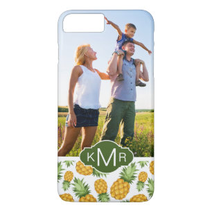 Coque iPhone 7 Plus Le motif d'ananas ajoutent votre photo