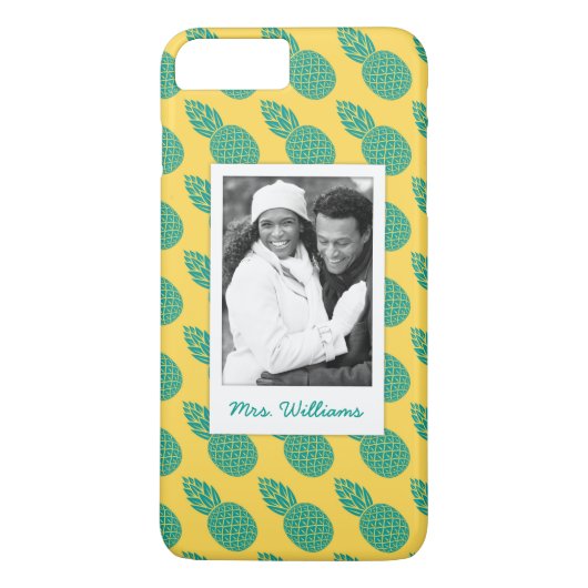 Coques Case-Mate iPhone Le motif | d'ananas ajoutent votre photo et (Dos)