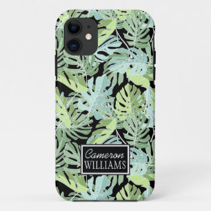 Case-Mate iPhone Case Le motif floral   de jungle ajoutent votre nom