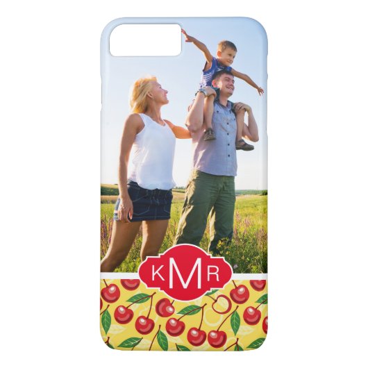 Coques Case-Mate iPhone Le motif mignon | de cerise ajoutent votre photo (Dos)