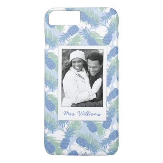 Coques Case-Mate iPhone Le motif tropical | d'ananas ajoutent votre photo (Dos)