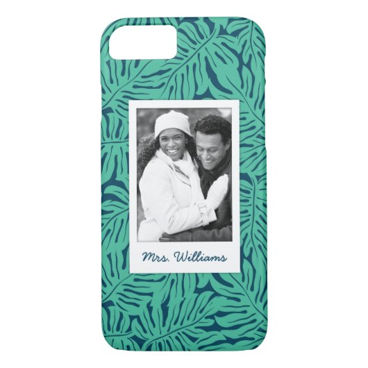 Coques Case-Mate iPhone Le motif tropical | de feuille ajoutent votre (Dos)