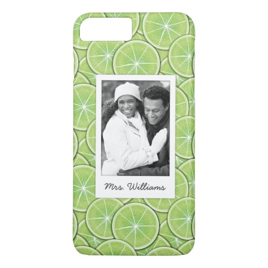 Coques Case-Mate iPhone Le motif vert | de chaux ajoutent votre photo (Dos)