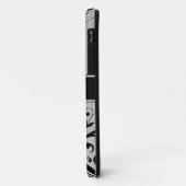 COQUES Case-Mate iPhone LE NOIR ARGENTÉ TOURBILLONNE VOTRE MONOGRAMME (Dos/Gauche)