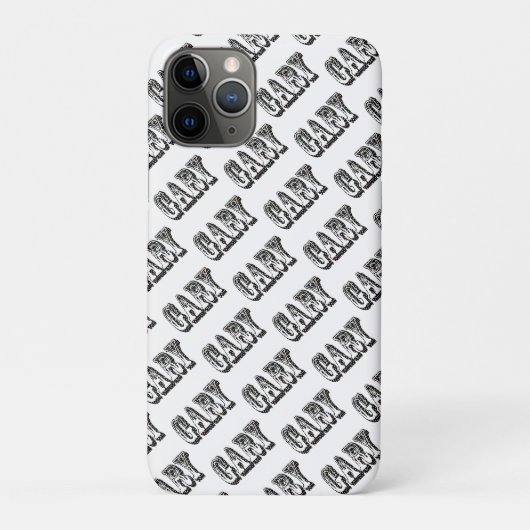 Coques Case-Mate iPhone "Le nom de Gary dans une vérification dimensionnel (Dos)