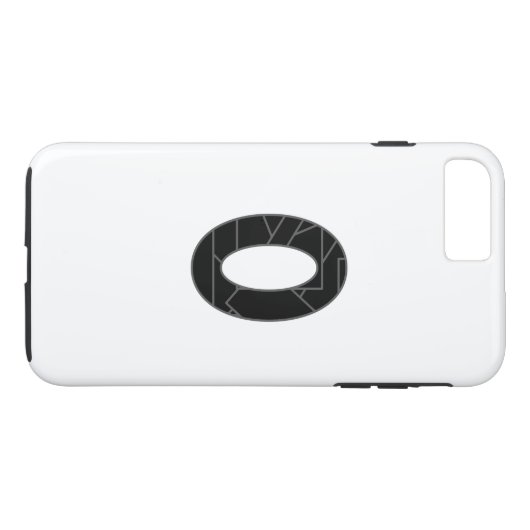 Coques Case-Mate iPhone Le nombre zéro (0) en noir (Dos (Horizontal))