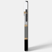 Coques Case-Mate iPhone Le Palomino (dégradé noir/rayures dorées) Coque-Ma (Verso / Gauche)