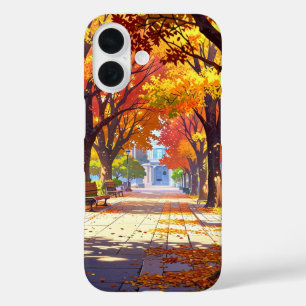 Coques iPhone 16 Le parc d'automne cosy