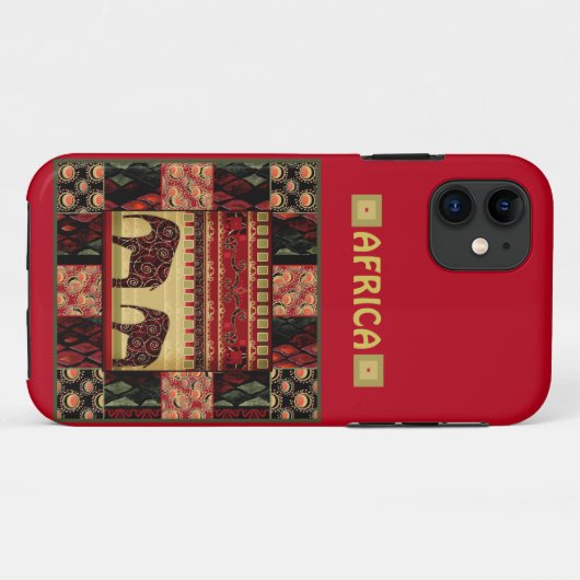 Coques Case-Mate iPhone Le patchwork africain (Dos (Horizontal))