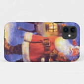 Coques Case-Mate iPhone Le Père Noël et son renne (Dos (Horizontal))