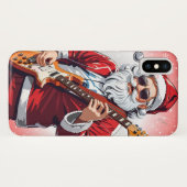 Coques Case-Mate iPhone Le Père Noël joue de la guitare (Dos (Horizontal))