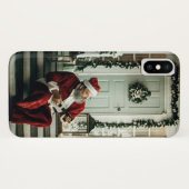 Coques Case-Mate iPhone Le Père Noël joue de la musique (Dos (Horizontal))