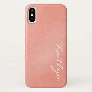 Case-Mate iPhone Case Le pli rose couleur pêche simple simple s'est fané