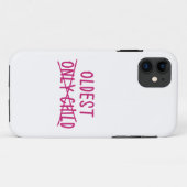 Coques Case-Mate iPhone Le plus âgé avec un seul enfant traversé (Dos (Horizontal))