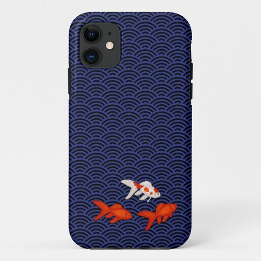 Coques Case-Mate iPhone Le poisson rouge fantastique sur la vague de Seiga (Dos)