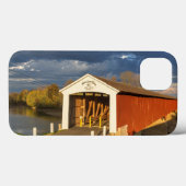 Coques Case-Mate iPhone Le pont couvert de Medora construit en 1875 (Verso (horizontal))