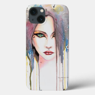 iPhone 13 Coque Le portrait d'art moderne aquarelle psychique