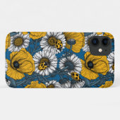 Coques Case-Mate iPhone Le pré en jaune et bleu (Dos (Horizontal))