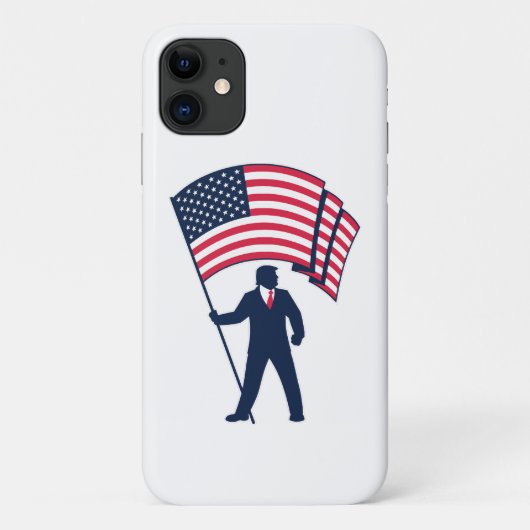 Coques Case-Mate iPhone Le président Trump porte le drapeau des États-Unis (Dos)