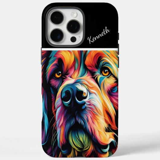Coques Case-Mate iPhone Le regard du Chien arc-en-ciel (Verso)