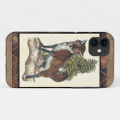 Coques Case-Mate iPhone Le renard rustique sur un tronc d'arbre (Dos (Horizontal))