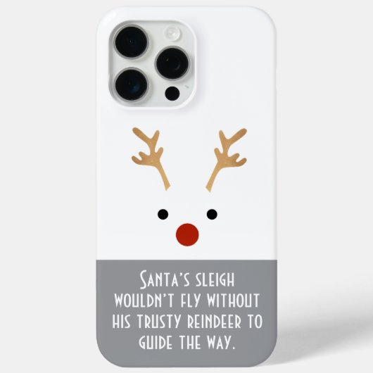 Coques Case-Mate iPhone Le renne Trusty de père Noël minimal (Verso)