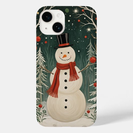 Coques Case-Mate iPhone Le rêve hivernal de Snowman (Verso)