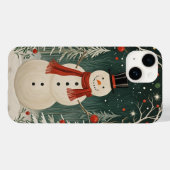 Coques Case-Mate iPhone Le rêve hivernal de Snowman (Verso (horizontal))