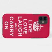Coques Case-Mate iPhone Le rire vivant d'amour et continuent (Dos (Horizontal))