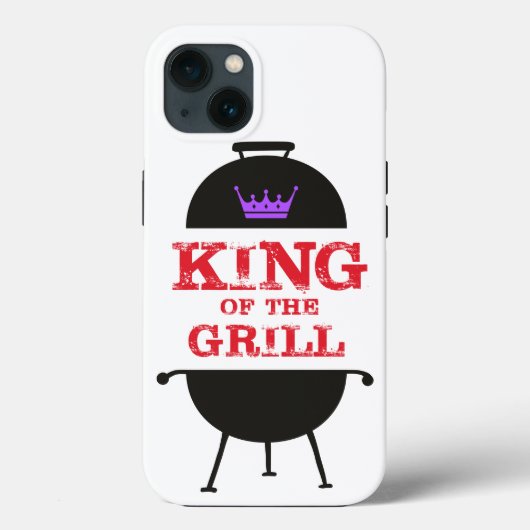 Coques Case-Mate iPhone Le Roi Du Grill, Noir Violet Couronne Rouge (Verso)