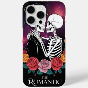 Coque iPhone 15 Pro Max Le romantique - Couple de squelette qui s'intègre 